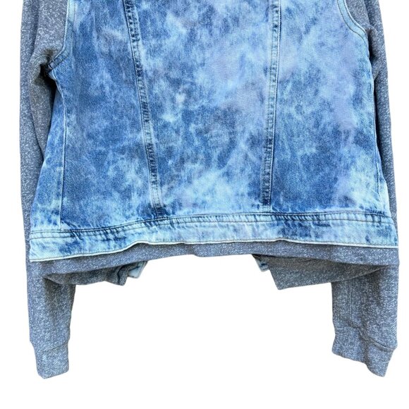 Lei Denim Hooded Light Blue Gray Acid Wash Jacket Size S - Picture 8 of 9